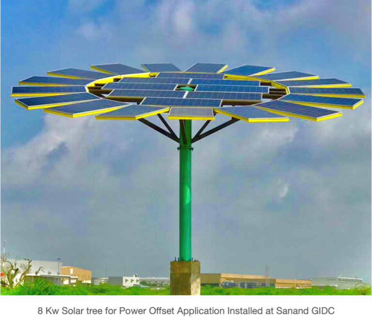 Solar Tree for Street Light Power Offset